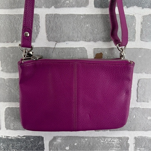 Thirty One Jewell Magenta Vegan Leather Crossbody Shoulder Bag Purse - Picture 2 of 8